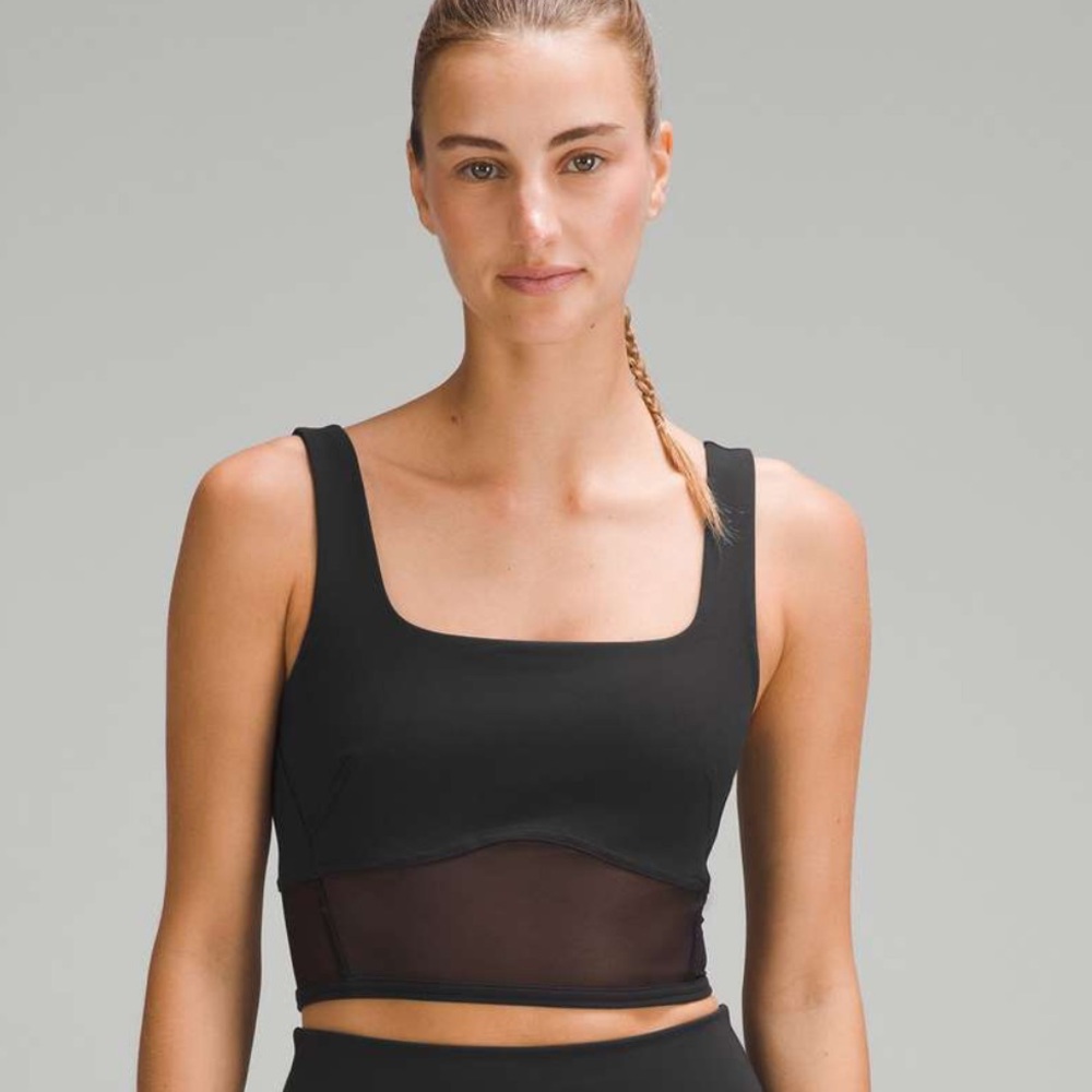 🚫sold🚫Lululemon Wunder Train Mesh Crop Tank Top